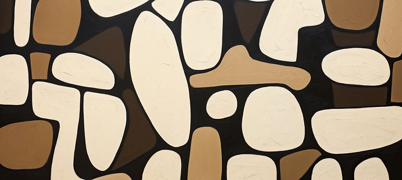 Interplay | Abstract Gold Brown by Abstract Painting