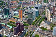 Aerial view Churchillplein in Rotterdam by Anton de Zeeuw thumbnail