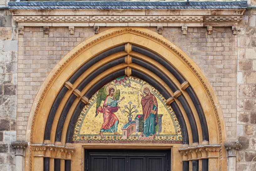 Mosaic, Entrance portal, Cathedral Basilica, Bonn, North Rhine-Westphalia, Germany, Europe by Torsten Krüger