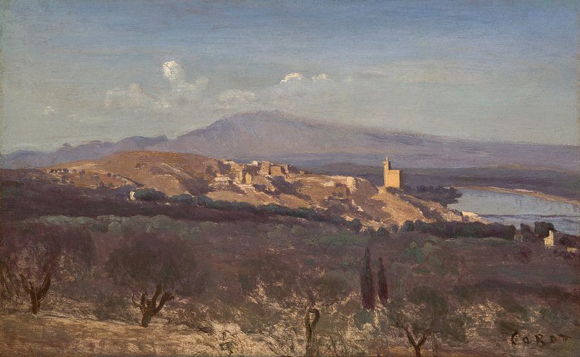 Villeneuve-les-Avignon, Jean-Baptiste-Camille Corot by Masterful Masters