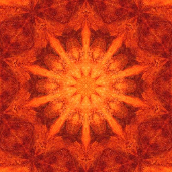 Mandala orange von Marita Zacharias