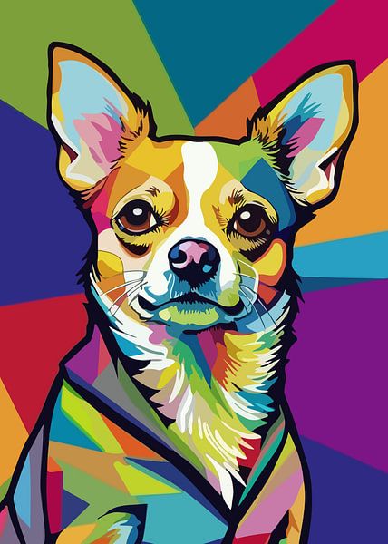 Chihuahua Pop Art Stil von MIROKKU