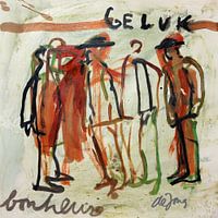 Geluk, groep gelukkige mensen