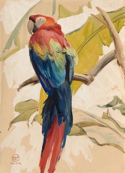 Henry Keller, Oude chagrijn, 1926 van Atelier Liesjes