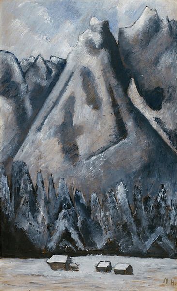 Waxensteinspitzen, Garmisch-Partenkirchen door Marsden Hartley van Peter Balan