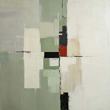 Geometrie | Red Accent Harmony van ARTEO Schilderijen