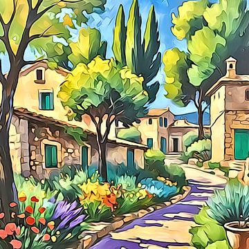Landschap in de Provence #5 van zam art