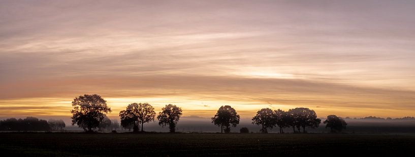 Sonnenaufgang in Die Niederlande von Wouter Bos
