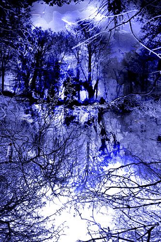 SKYLINE IN FROZEN MOONLIGHT