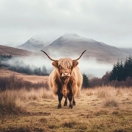 Hooglanders in de bergen