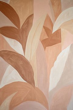 Abstract schilderij met bladeren van Imperial Art House