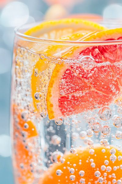 Sparkling summer drink with citrus fruits by Poster Art Shop