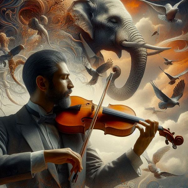 homme joue du violon par Bernhard Karssies
