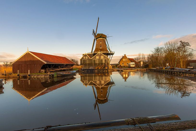 Mill the Rat in IJlst - Spiegelung im Wasser von KB Design & Photography (Karen Brouwer)