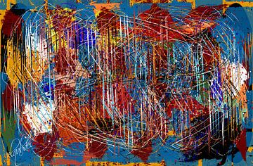 abstracte gekleurde lijn en geometrische vormen van EL QOCH