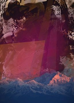 Abstrakte Colour-Blocking-Landschaft