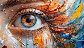 Oog met kleuren