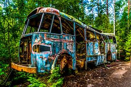 Ake's car graveyard Kyrkö Mosse-26 by ahafineartimages