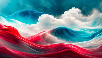 Rot, Blau und Weiß Farben von Mustafa Kurnaz