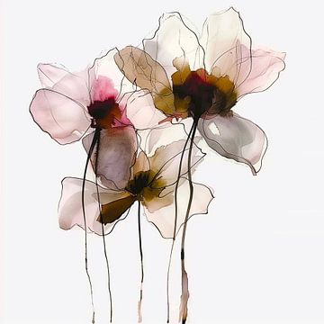 Essential Blossoms in Pink and Beige Shades by Color Square