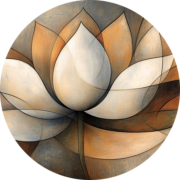 Lotus Bloem Abstract van Jacky