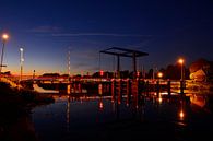 Brug over de Oude IJssel bij Laag-Keppel bij nacht van Arno Wolsink thumbnail