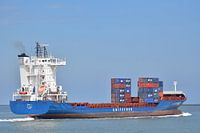 Containerschiff auf dem Beerkanaal