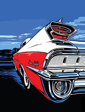 Rot-Weiß-Pop-Art-Hinterrad von Ramy Salah Hefny