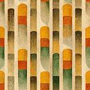 Art Deco Patroon met Aardse kleuren #IV van Whale & Sons thumbnail