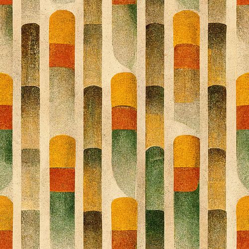 Art Deco Patroon met Aardse kleuren #IV