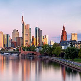 View of Frankfurt am Main at sunrise, Germany by Adelheid Smitt