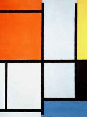 Tableau 3 in oranje, Piet Mondriaan