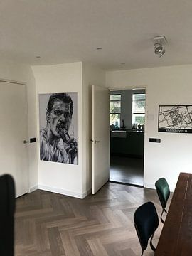 Customer photo: Freddie Mercury (Queen) drawing by Jos Hoppenbrouwers