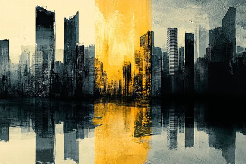 Cityscape in different colours by Poster Art Shop