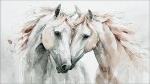 Two Horse Souls Finding Each Other in Silence