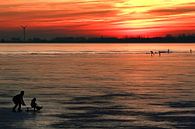 IJspret bij zonsondergang par Bob Bleeker Aperçu