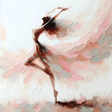 Dancing woman Pink van FoXo Art
