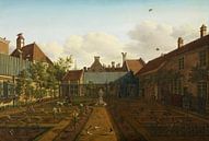 Gezicht op een stadhuistuin in Den Haag, Paulus Constantijn la Fargue van Meesterlijcke Meesters thumbnail