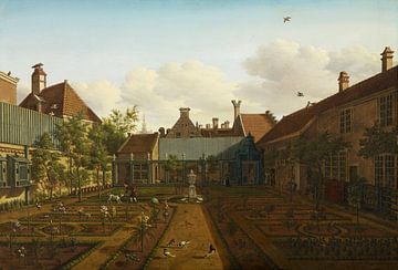 View of a Town House Garden in The Hague, Paulus Constantine la Fargue