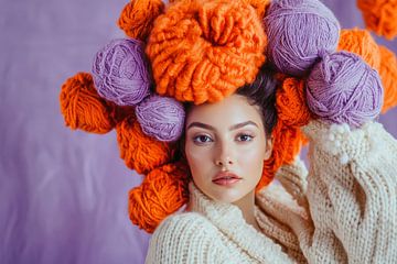 Woolly headgear in a blaze of colour by Poster Art Shop