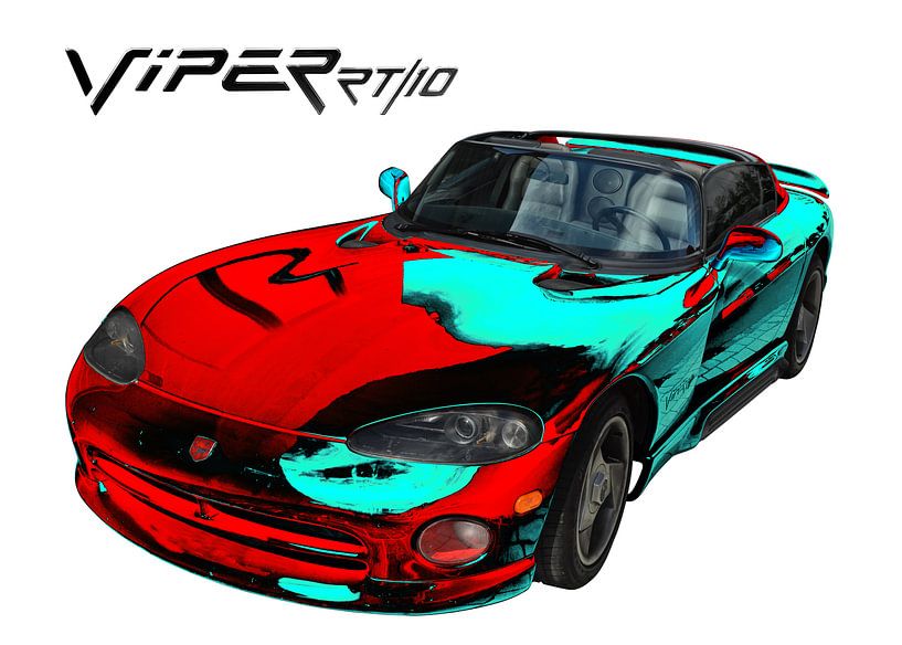 Dodge Viper RT/10 in red-cyan von aRi F. Huber