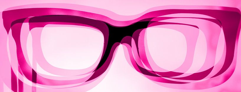 Bright pink glasses by pauline smale