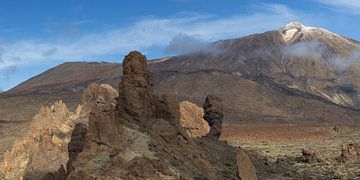 Pico del Teide, 3715m en Roques de Garcia, Teide Nationaal Park, Tenerife, Canarische Eilanden, Span