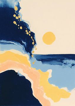 Abstract sea with sun by Niklas Maximilian