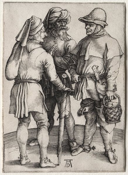 Trois agriculteurs en conversation, Albrecht Dürer par De Canon