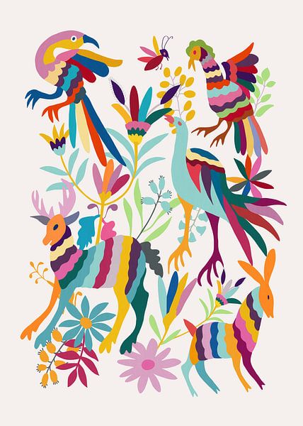 Otomi-Kunstwerk Elfenbein von Cats & Dotz