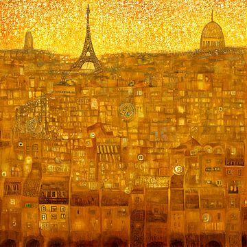 Parijs is de stijl van Gustav Klimt van Whale & Sons.