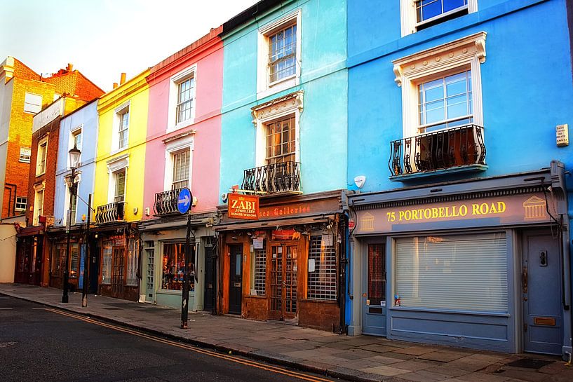 Londen Portobello Road Notting Hill van Marlika Art