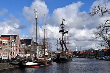 Schepen in Spaarne Haarlem von Susan Dekker