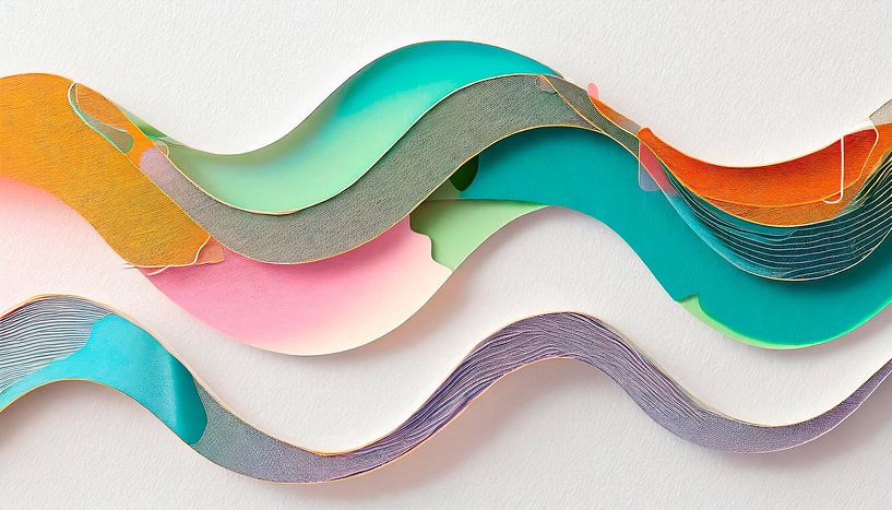 Wand Farben mit Design und Wellen von Mustafa Kurnaz
